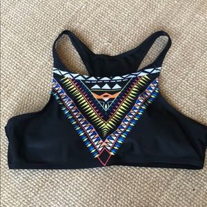Black Tribal bikini Top